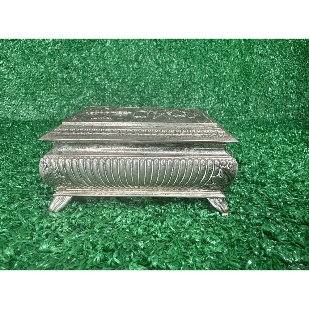 Vintage Silver French Jewelry Box Made in 1900s